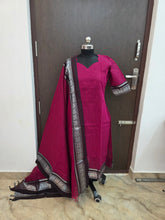 PREMIUM HANDLOOM KANCHI COTTON KURTI WITH DUPATTA 0619