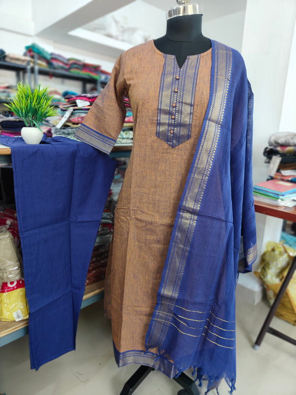 TRADITIONAL MANGALGIRI COTTON SALWAR SETS 0483