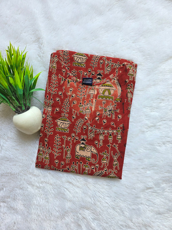HAND CRAFTED PREMIUM KALAMKARI KURTIS 0482