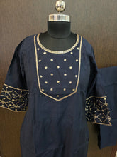 NAVY BERLIN SILK CO-ORD SETS 0532