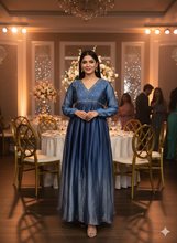 PARTY WEAR DUAL SHADE ANARKALI KURTIS 0527