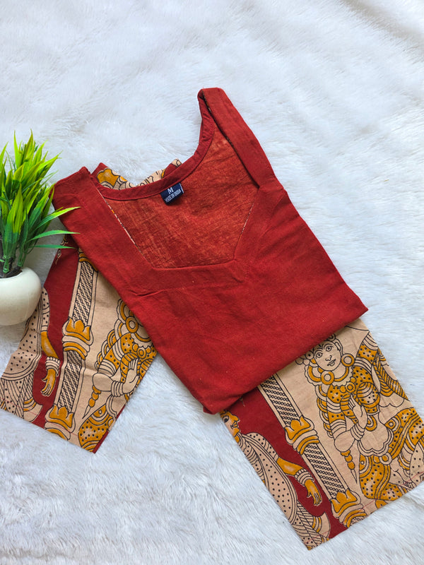HAND CRAFTED PREMIUM KALAMKARI KURTIS 0482