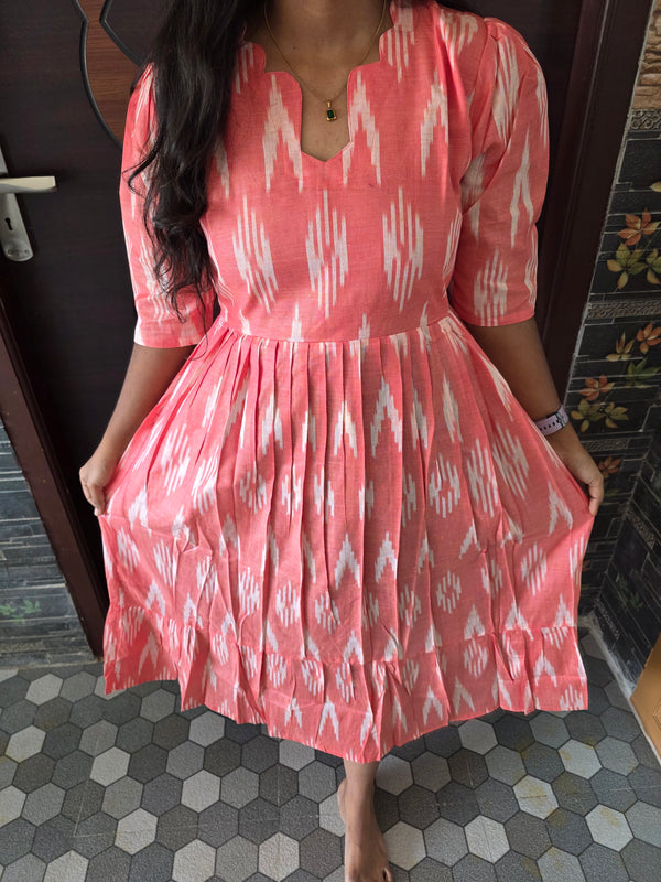 IKKAT COTTON MAXI DRESS / 0646
