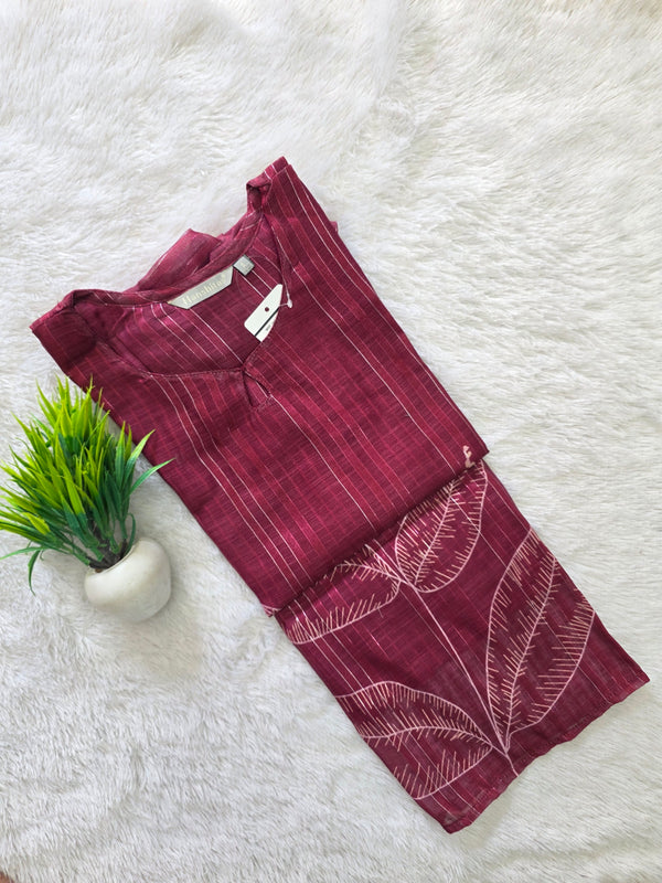 PREMIUM LINEN ZARI KURTIS 0515