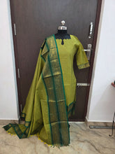 PREMIUM HANDLOOM KANCHI COTTON KURTI WITH DUPATTA 0619