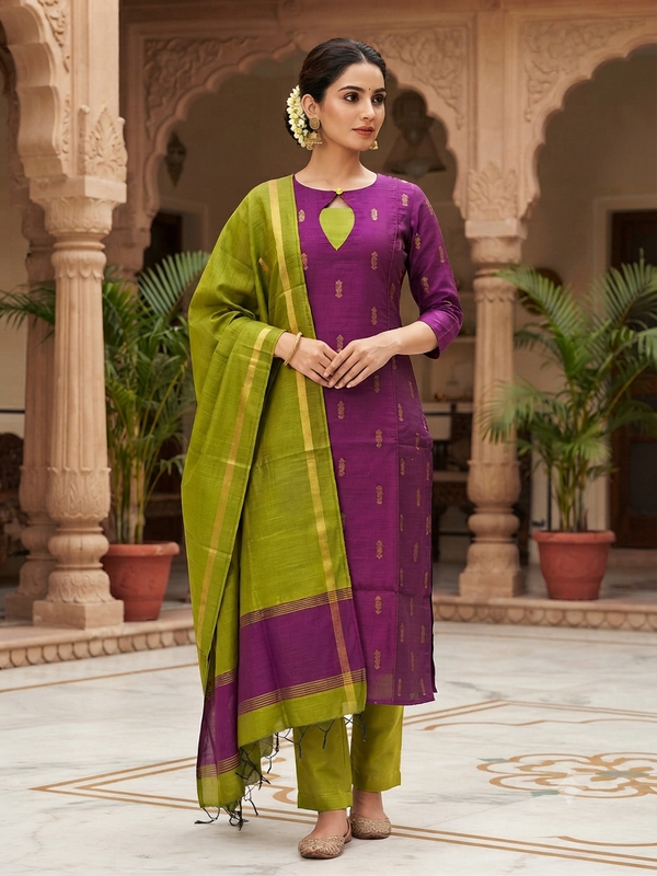 HANDLOOM PREMIUM RAW SILK SALWAR SETS 0630
