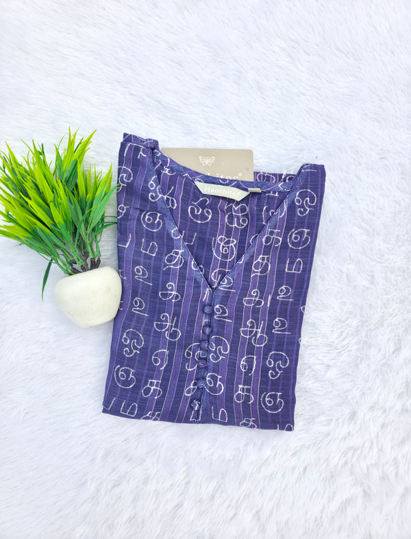 LINEN SILVER ZARI KURTIS 0515