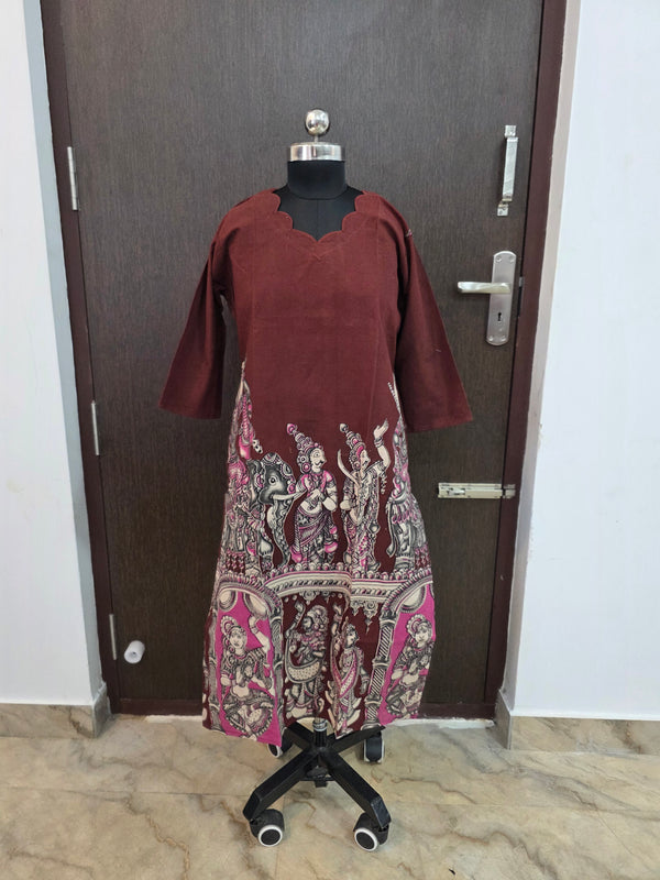 HAND PAINTED KALAMKARI KURTIS 0574