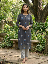 PREMIUM LINEN ZARI KURTIS 0515