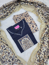 PREMIUM COTTON SALWAR SETS NAVY 0596