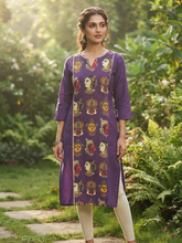 KALAMKARI THEMED BERLIN SILK KURTIS 0615