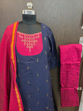 HANDLOOM RAW SILK KOLAM EMBROIDERED SALWAR SETS 2222