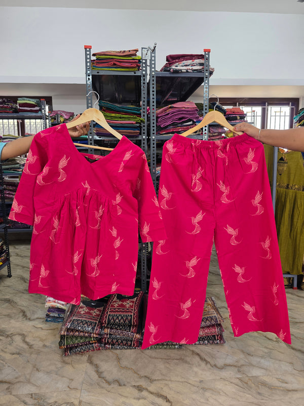 RANI PINK PEPLUM CO-ORD SETS 0654