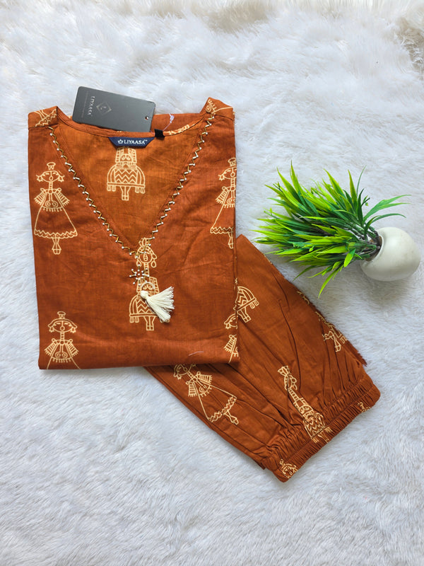 WARLI THEMED JAIPUR COTTON CO-ORD SETS 0548