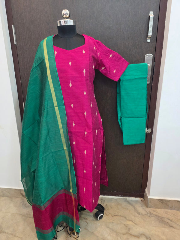 PREMIUM HANDLOOM RAW SILK SALWAR SETS 2222