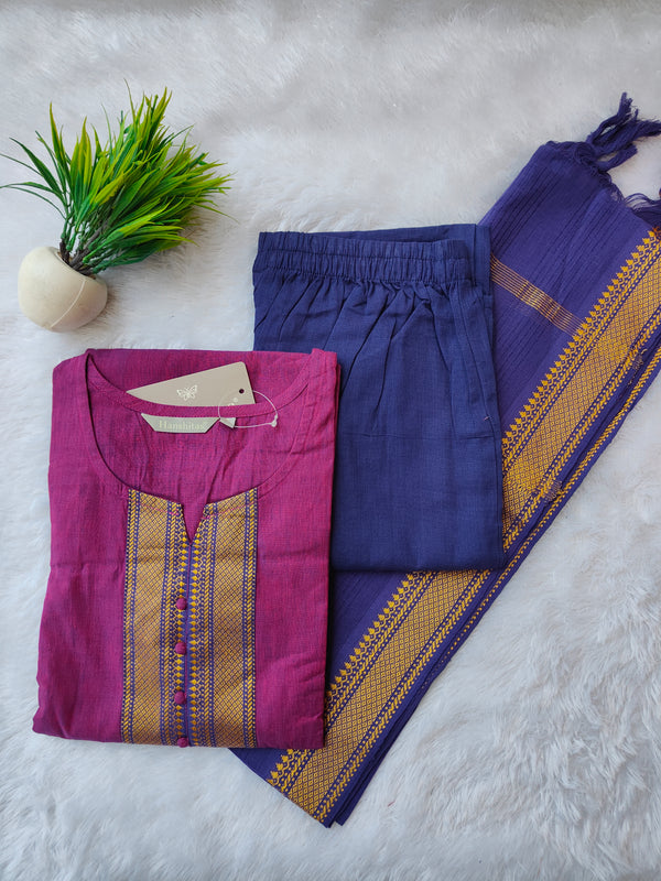 TRADITIONAL MANGALGIRI COTTON SALWAR SETS 0483