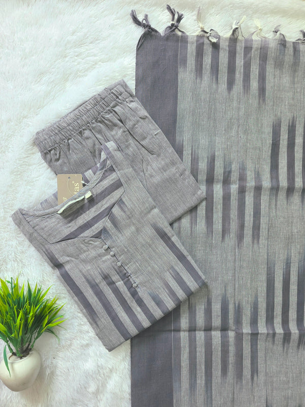 HANDLOOM IKKAT COTTON SALWAR SETS / 0111