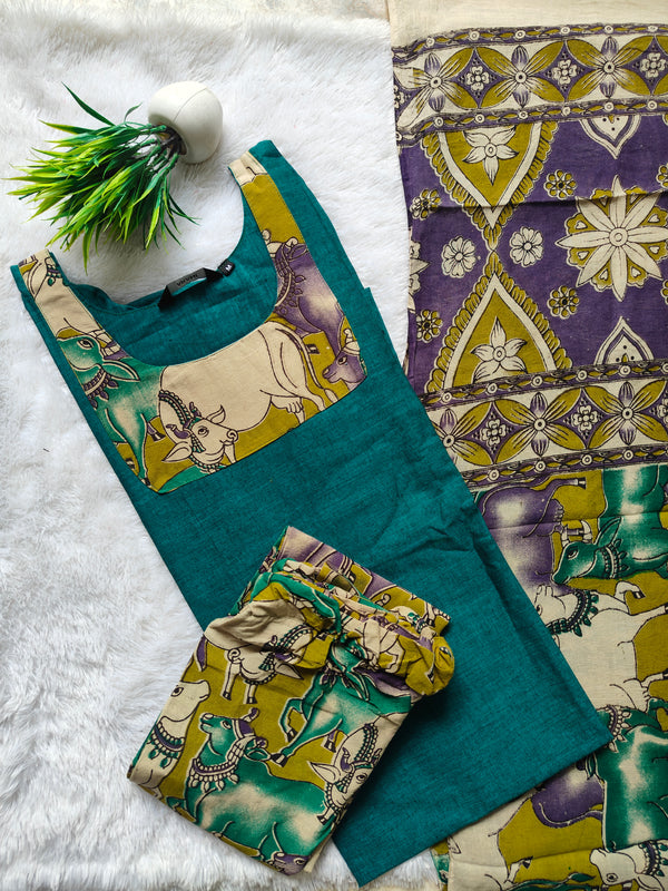 PREMIUM KALAMKARI COTTON SALWAR SETS / 0564