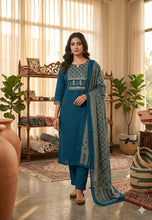 TEAL COLOR PREMIUM COTTON SALWAR SETS 0567