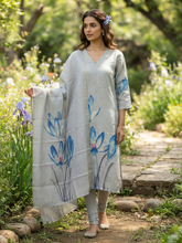 PREMIUM TUSSAR SILK KURTI +DUPPATTA 0569