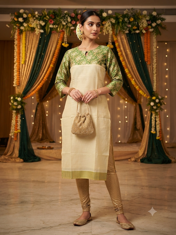 TWO-TONE FESTIVE KURTIS 0626