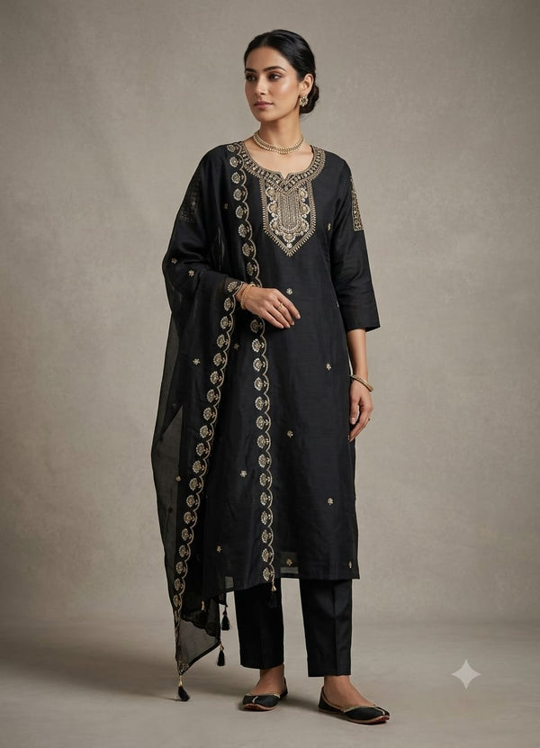 BLACK PARTY WEAR SALWAR SETS 0620