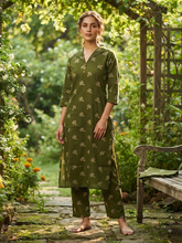 OLIVE GREEN PREMIUM FLEX COTTON CO-ORD SETS 0618