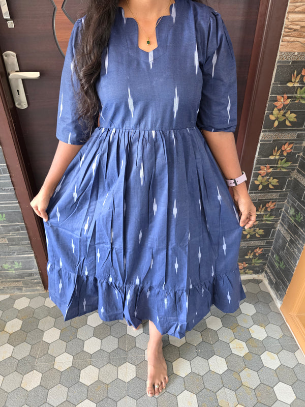 IKKAT COTTON MAXI DRESS / 0646
