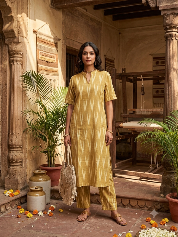 POCHAMPALLY IKKAT COTTON CO-ORD SETS 0590