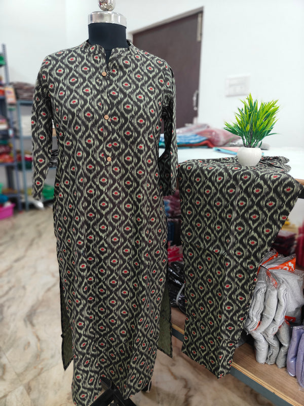 IKKAT AND BATIK PRINTED FLEX COTTON CORD SETS 0510