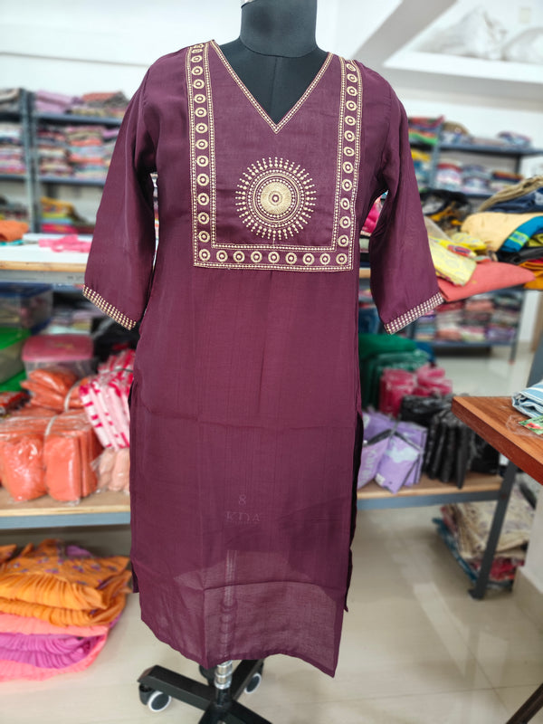 PREMIUM FESTIVE WEAR VATICAN SILK KURTIS 0498