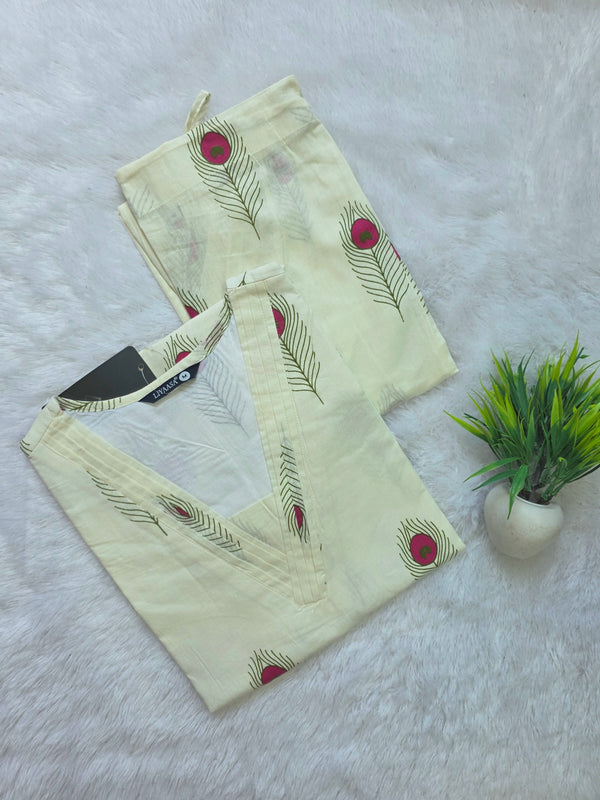 SOFT COTTON CO-ORD SETS PEACOCK / 0645