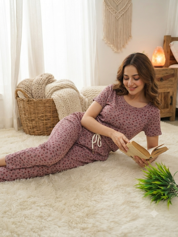 WOMEN'S RIBBED PYJAMA SETS 0529