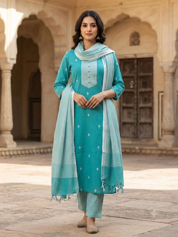 PREMIUM HANDLOOM COTTON SALWAR SETS 0444