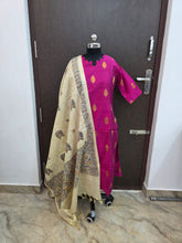 RAW SILK KURTI WITH MADHUBANI DUPATTA 0622
