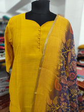 VATICAN SILK KURTI+ KALAMKARI KOTTA DUPATTA 0484