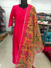 VATICAN SILK KURTI+ KALAMKARI KOTTA DUPATTA 0484