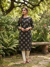 PREMIUM COTTON KURTIS BLACK 0642