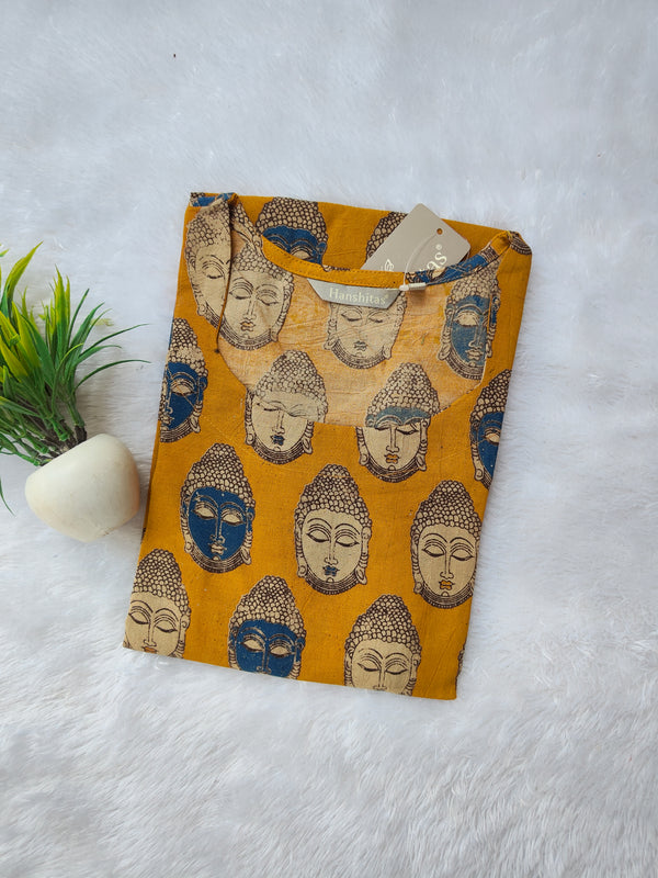 HAND PRINTED KALAMKARI COTTON KURTIS 0482