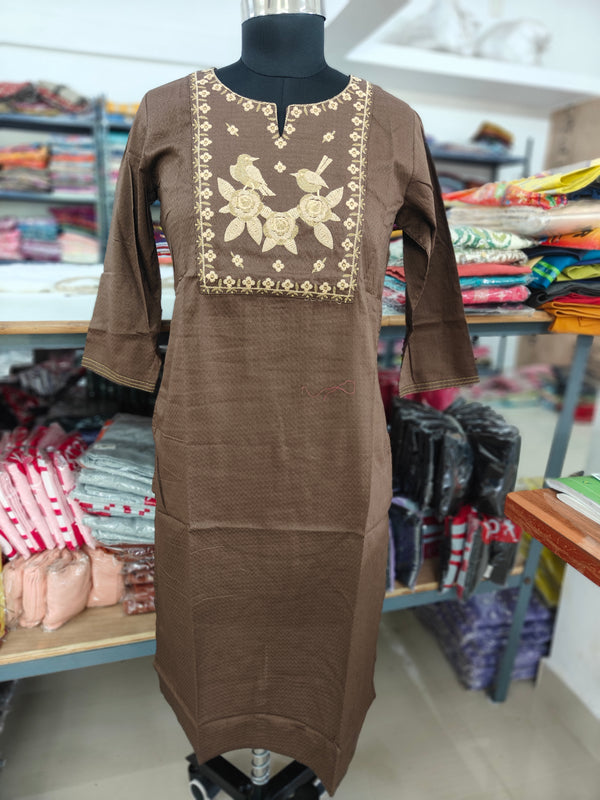 EMBRODIERY OFFICE /COLLEGE WEAR KURTIS 0456