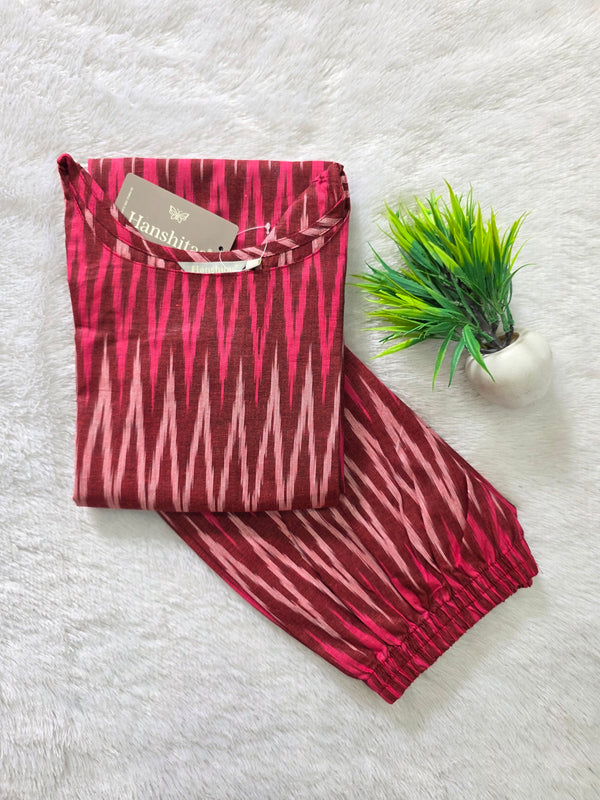 POCHAMPALLY IKKAT COTTON CO-ORD SETS 0590