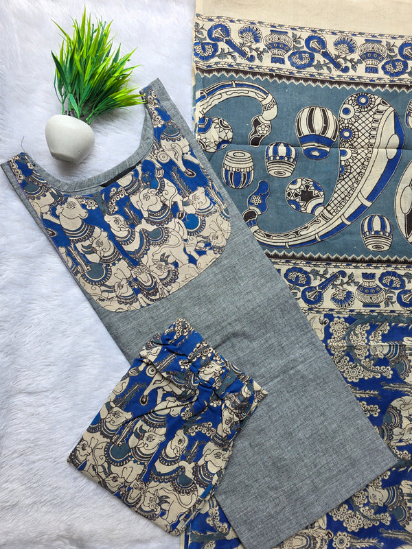 KALAMKARI COTTON SALWAR SETS / 0564