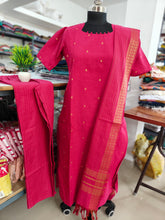 TRADITIONAL HANDLOOM COTTON PINK SALWAR SETS 0491