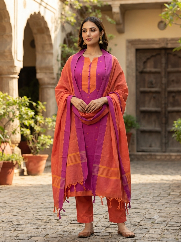 PREMIUM HANDLOOM COTTON SALWAR SETS 0444