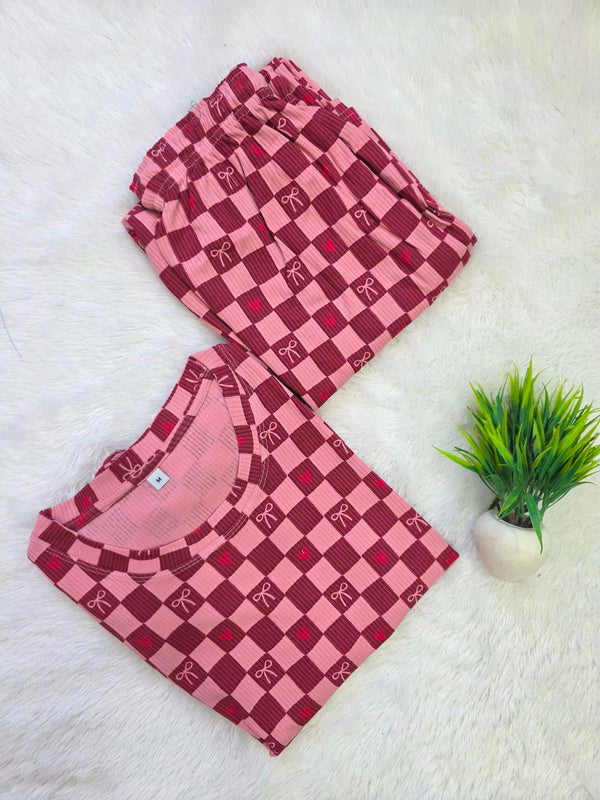 WOMEN'S RIBBED PYJAMA SETS 0529