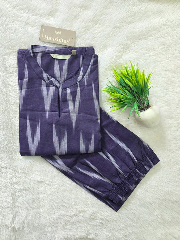 POCHAMPALLY IKKAT COTTON CO-ORD SETS 0590