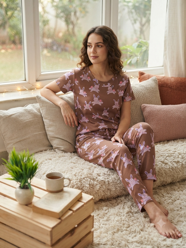 WOMEN'S RIBBED PYJAMA SETS 0529