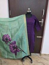RAW SILK KURTI WITH KALAMKARI DUPPATTA 0509