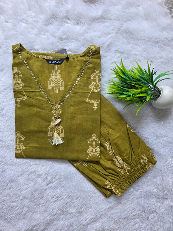 WARLI THEMED JAIPUR COTTON CO-ORD SETS 0548