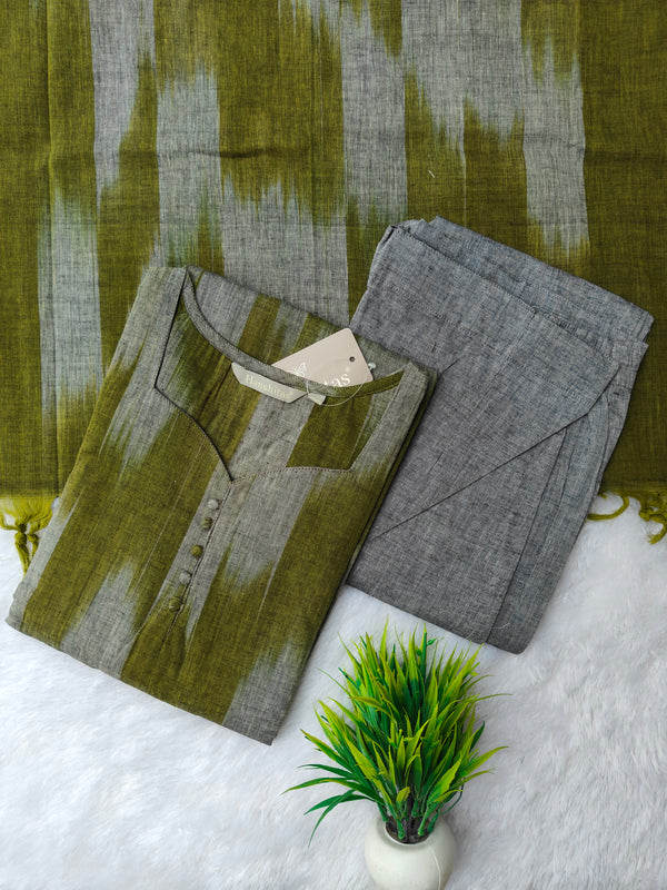 PREMIUM HANDLOOM IKKAT COTTON SALWAR SETS 0486